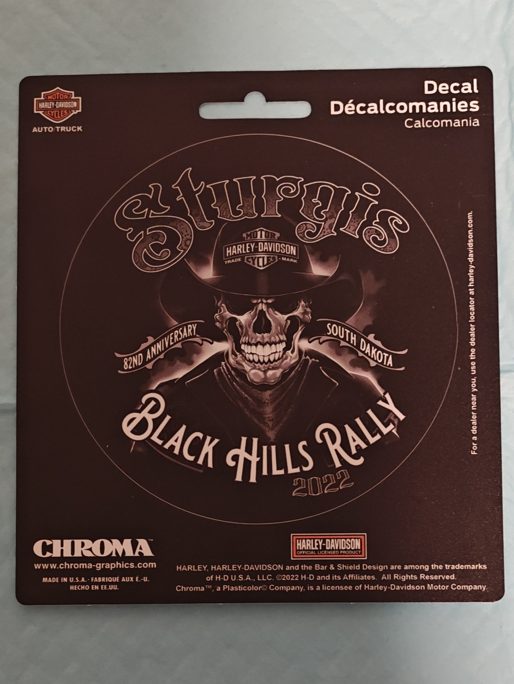 Harley-Davidson Black and Brown Sturgis Black Hills Rally Decal